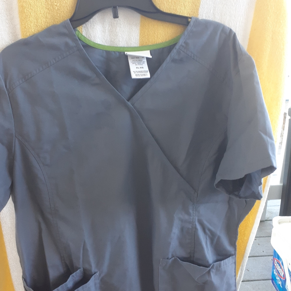 Grey scrub top